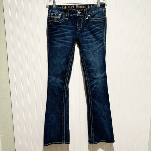 Rock Revival Denim - Rock Revival Eldora Bootcut Jeans Dark Wash Size 28